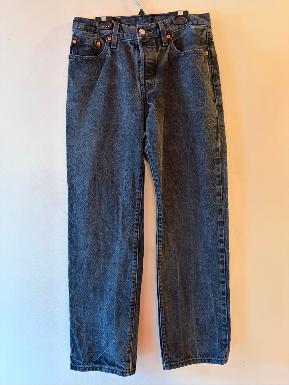 Levi's 501 '90s Mid-Rise Straight Leg Jeans Rinsed Blacktop, Cap E,women’s Sz 27